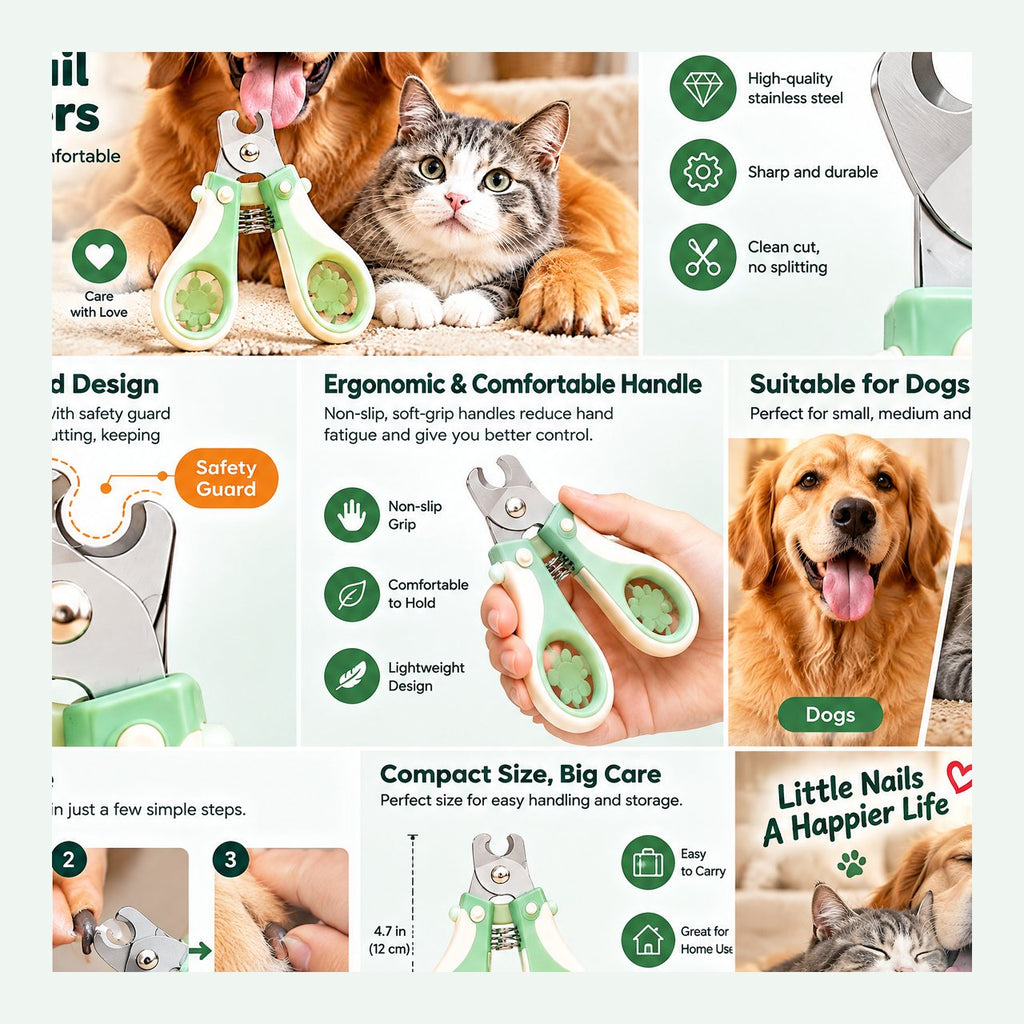 Mint Green Pet Nail Scissors — close-up detail
