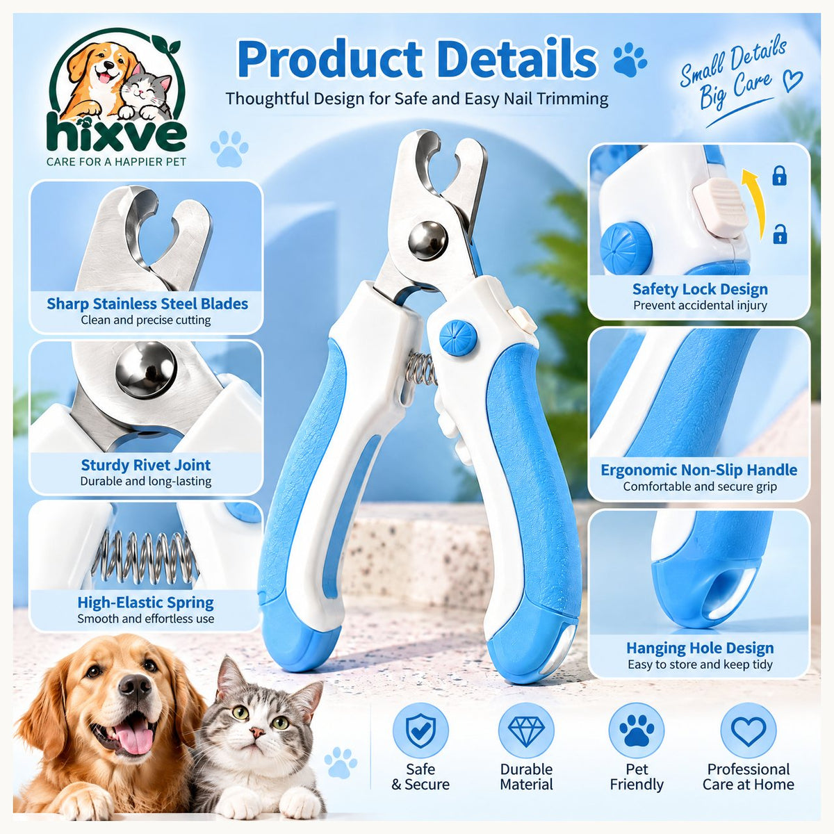 Blue Grip Pet Nail Trimmer — photo 3