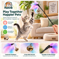 Pastel Feather Cat Teaser Wand with Bell — 1