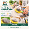 Yellow & Green Cat Slicker Brush — 1
