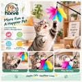 Rainbow Feather Cat Teaser Wand image 1