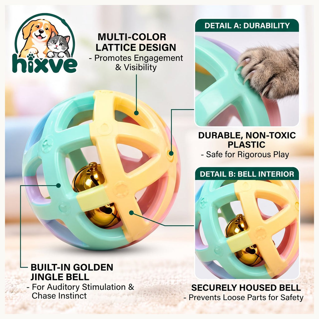 Pastel Openwork Cat Bell Ball image 3